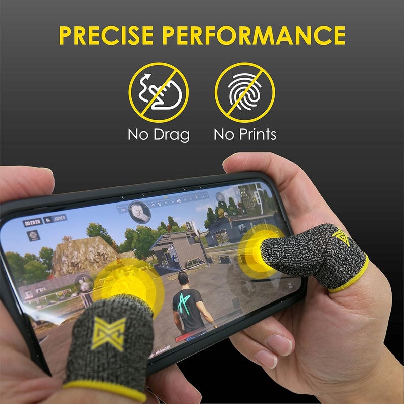 MOBILEGAMINGCORPS MGC ClawSocks 6 Pack Silver, Gamer Finger & Thumb Sleeves, Protector/Stabilizer/Compression Support, Breathable. Combats Sweat & Oil for Improved Game Play. - Image 2